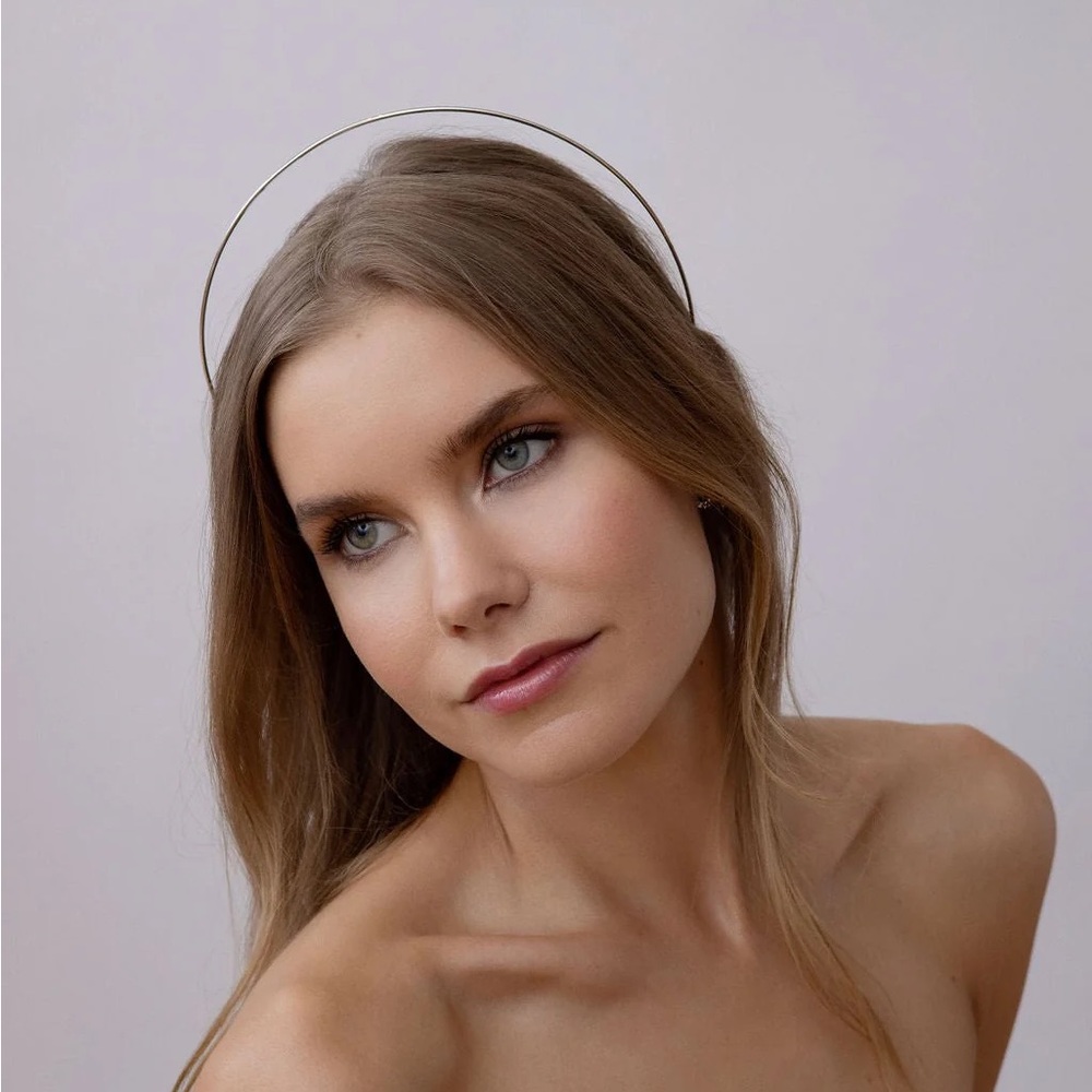 NWT Epona Valley Headband Gold Joan of Arc Halo Bridal Headpiece 14k gold
